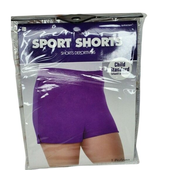 Amscan Purple Children Standard US Up To Size 10 Sports Shorts - Picture 1 of 12